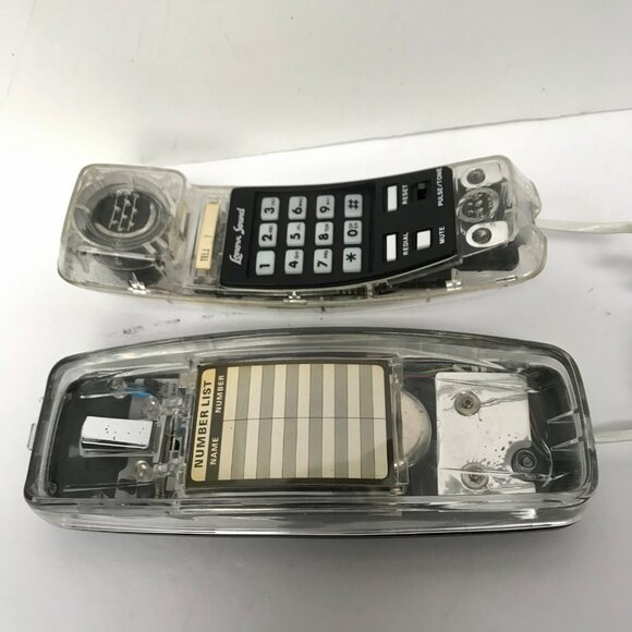 Lenoxx Sound PH-1400 Telephone Clear Transparent TESTED & WORKS! Phone - Picture 2 of 6